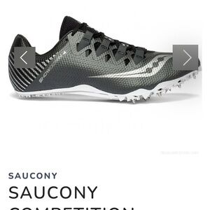 Saucony Black Showdown 4 Athletic Spikes Shoes